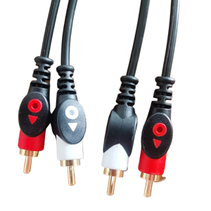 Molded RCA-RCA 2-2 cable, 15 m