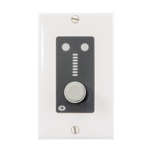 Panel with rotating button from the ARC series, white color