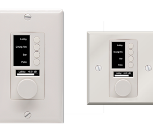 Four-button controller and volume control for the PRISMEDGERADIUS series in white