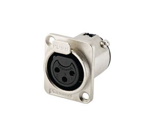 Female XLR connector to panel from AMPHENOL model AC3FDZ