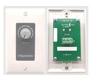 Panel with black volume knob