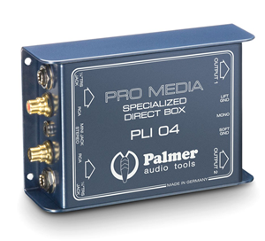 DI passive RCA including 2 inputs 3.5 mm to 2 XLR model PLI04 from PALMER