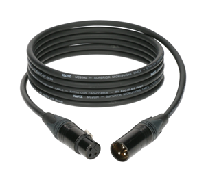 Microphone cable XLR-XLR connectors model NEUTRIK, 15 m long, from KLOTZ model M2FM1-1500