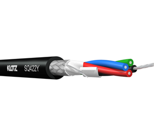 Professional audio cable STAR QUAD with shielding, 100 m model SQ-422Y from KLOTZ