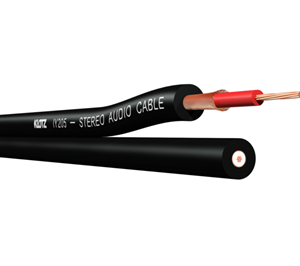 Double cable, tendon + shielding, black, 100 m from KLOTZ