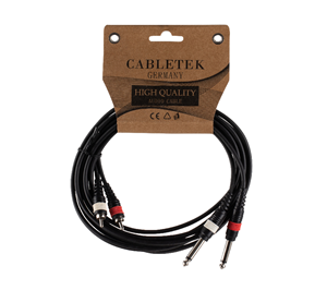 Molded RCA-PL 2-2 cable, 3 m, 5X10mm, model DUL003/3M from CABLETEK