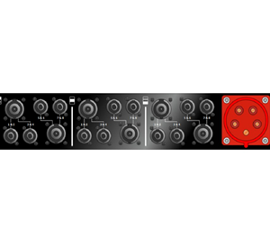 Electrical panel + speaker connections including connections for three IK81 amplifiers model MARTIN AUDIO IK81DIST32UK