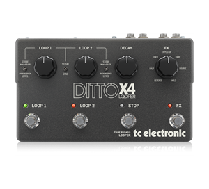 Dual-Track Looper Pedal with 4 buttons