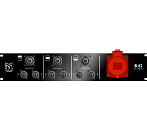 Electrical panel + speaker connections including three-phase 32A supply, model IK42DIST32UK from MARTIN AUDIO