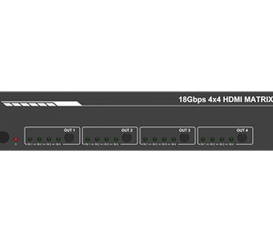HDMI matrix with 4 inputs and 4 outputs