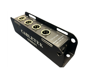Network adapter for 4 XLR 3P male in HEAVY DUTY box