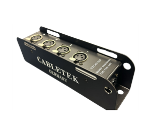 Network adapter for 4 XLR 3P female in HEAVY DUTY box