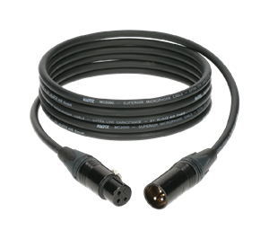 Microphone cable 1 meter, XLR-XLR NEUTRIK