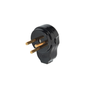 Black three-pin side plug