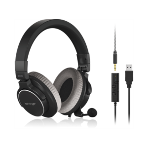Premium headphones including microphone and detachable USB
