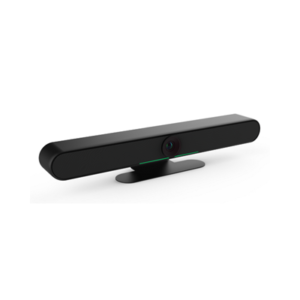 Camera combined with speakers and 6 microphones in 4K quality in black
