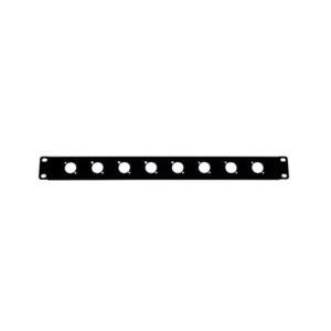Panel for Zivod cabinets 8 XLR holes size 1U model P1U-8XLR