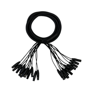 Open multi cable 8 channels XLR male - XLR female ready, black connectors