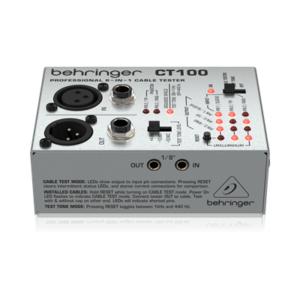 Minimalist cable tester model CT100 from BEHRINGER