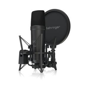 Full black recording package with condenser microphone