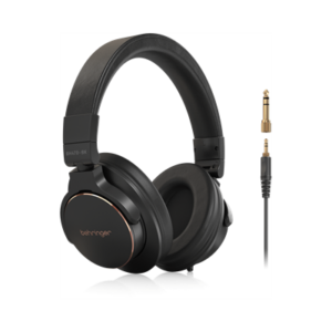 Compact Studio Monitoring headphones in black color with quality sound