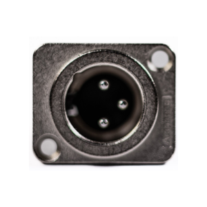 Male XLR connector to the panel from AMPHENOL model AC3MMDZ