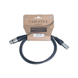 CABLETEK male to female XLR cable 1 m long