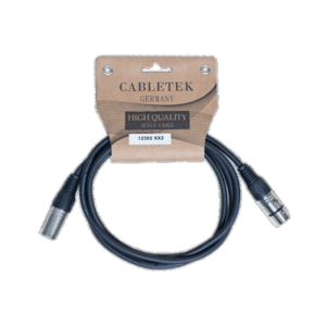 CABLETEK male to female XLR cable 2 m long